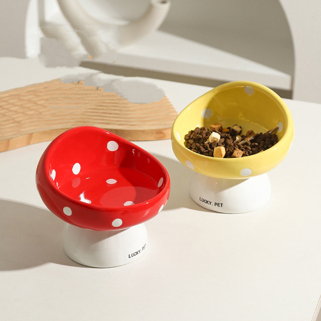 200ml Elevated Ceramic Cat Feeding Bowl