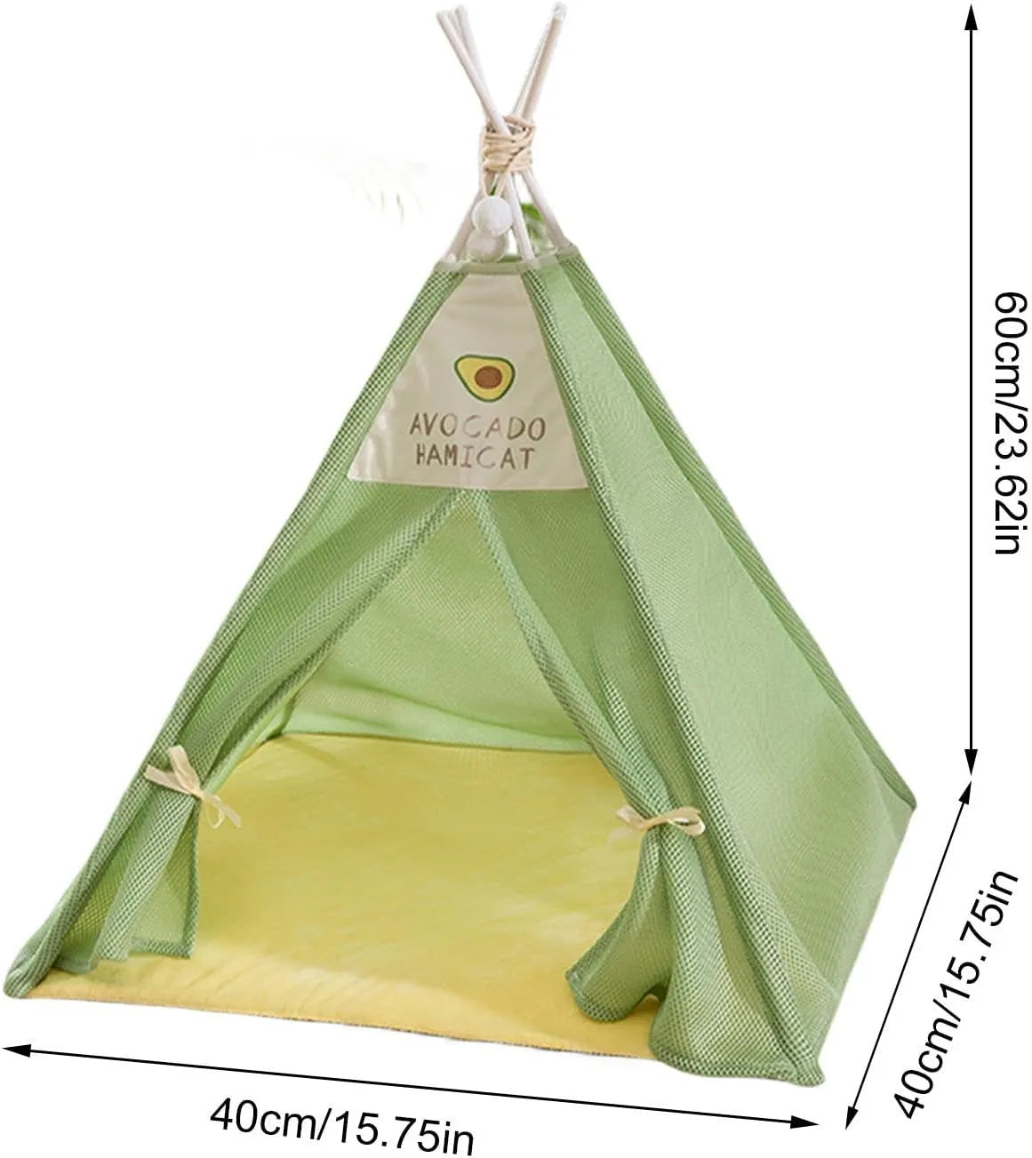Portable Tent-Style Cat House Bed for Pets up to 5kg