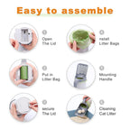 Cat Litter Scooper System with Optional Waste Bags