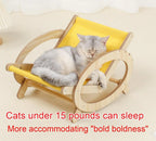 Adjustable Wooden Pet Hammock Lounge Chair