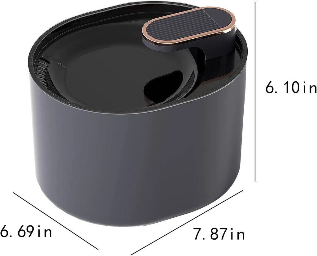 Round Pet Water Fountain with Filter Option – Black or White