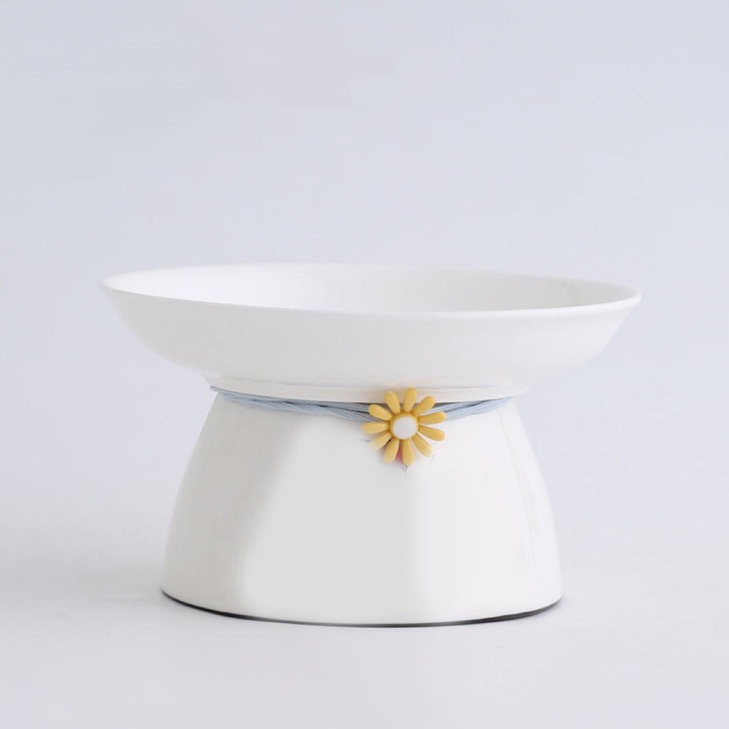 Raised Ceramic Cat Food & Water Bowls – Single or Set