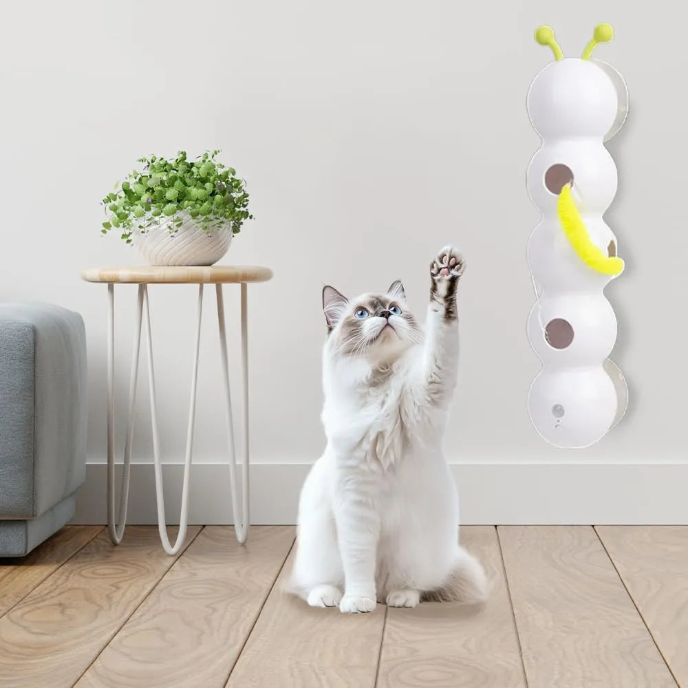 Automatic Wiggling Worm Cat Toy with Feather – 1 or 2 Set