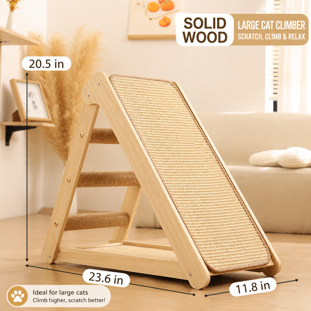 Pre-Assembled Sisal Scratching Post for Indoor Cats