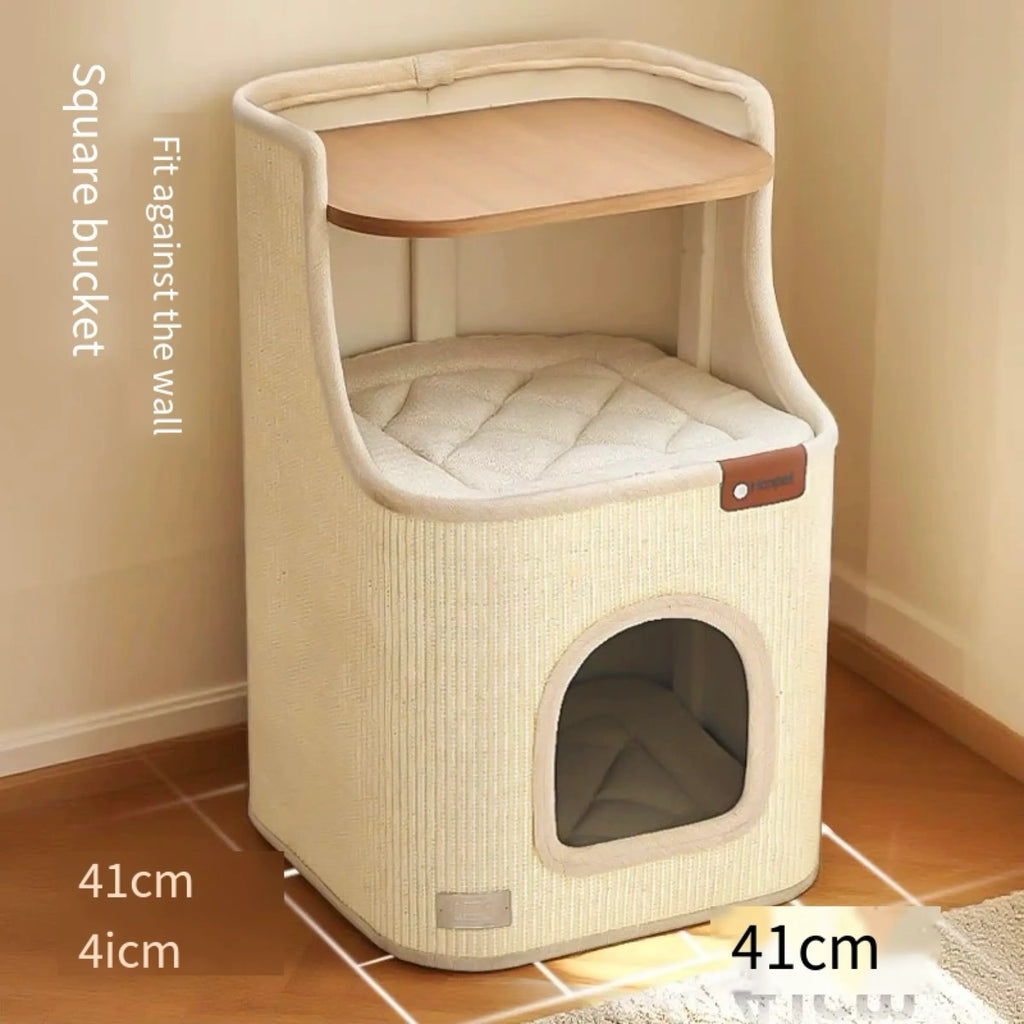 2-in-1 Sisal Cat House and Bedside Table