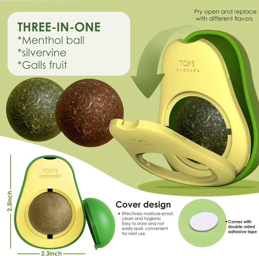 Wall-Mounted Catnip Ball Toys