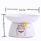 Raised Ceramic Cat Food & Water Bowls – Single or Set