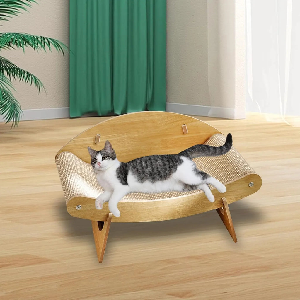 Wooden Cat Scratcher Couch Bed