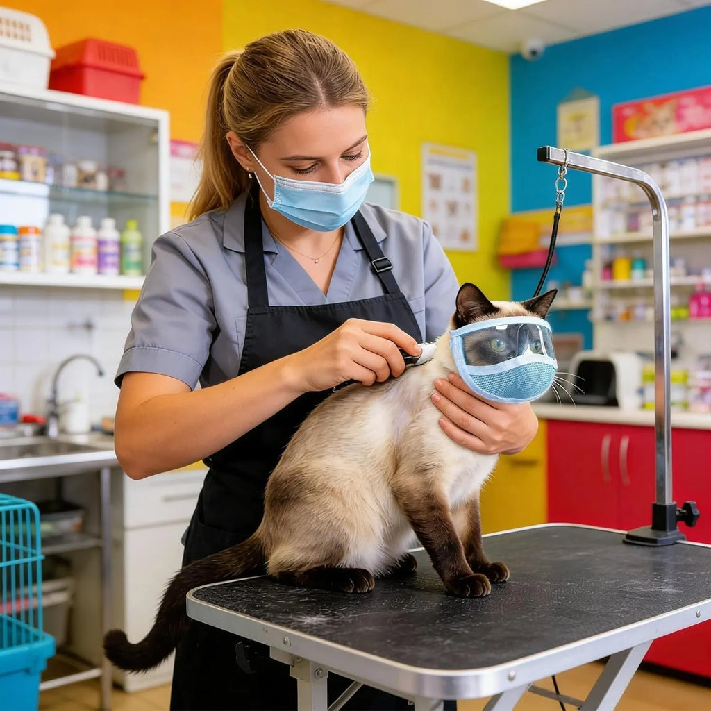 Soft Mesh Cat Grooming Headgear