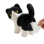 Plush Black Cat Tissue Box Dispenser – 1 or 2 Pack