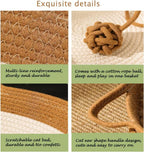 Handwoven Cotton Rope Cat Basket Bed with Teaser – 10 Designs