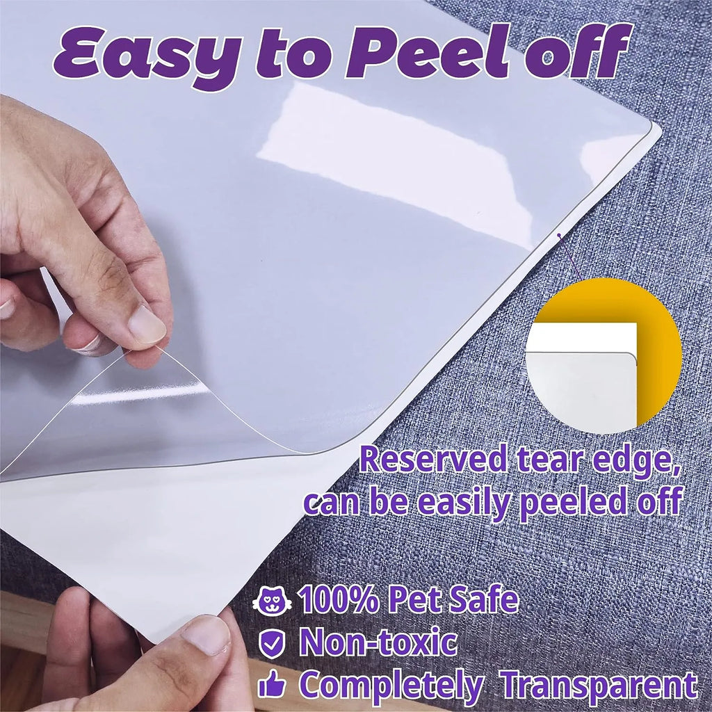 Transparent Cat Scratch Deterrent Furniture Film – 10, 20, or 30 Pieces