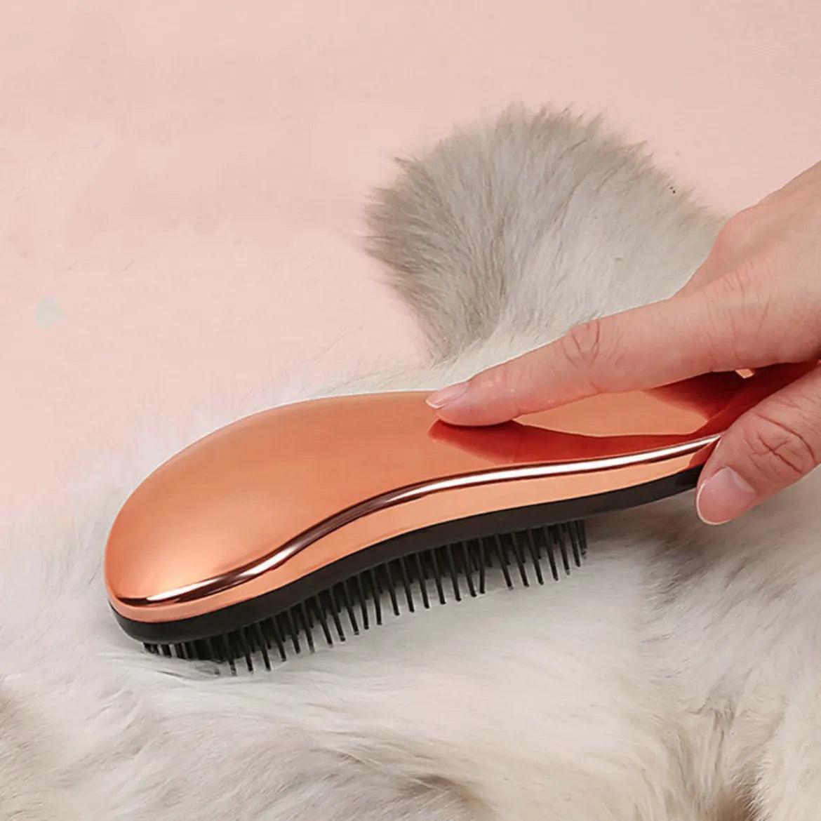 Curved Pet Grooming Brush for Long and Short Hair