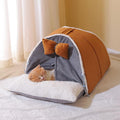 Washable Faux-Fabric Cat Cave Sleeping Bag