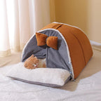 Washable Faux-Fabric Cat Cave Sleeping Bag