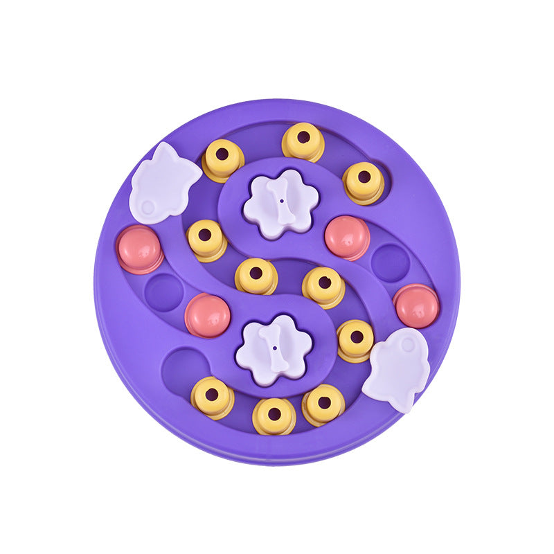 Round Multi-Level Pet Treat Puzzle – 3 Colors