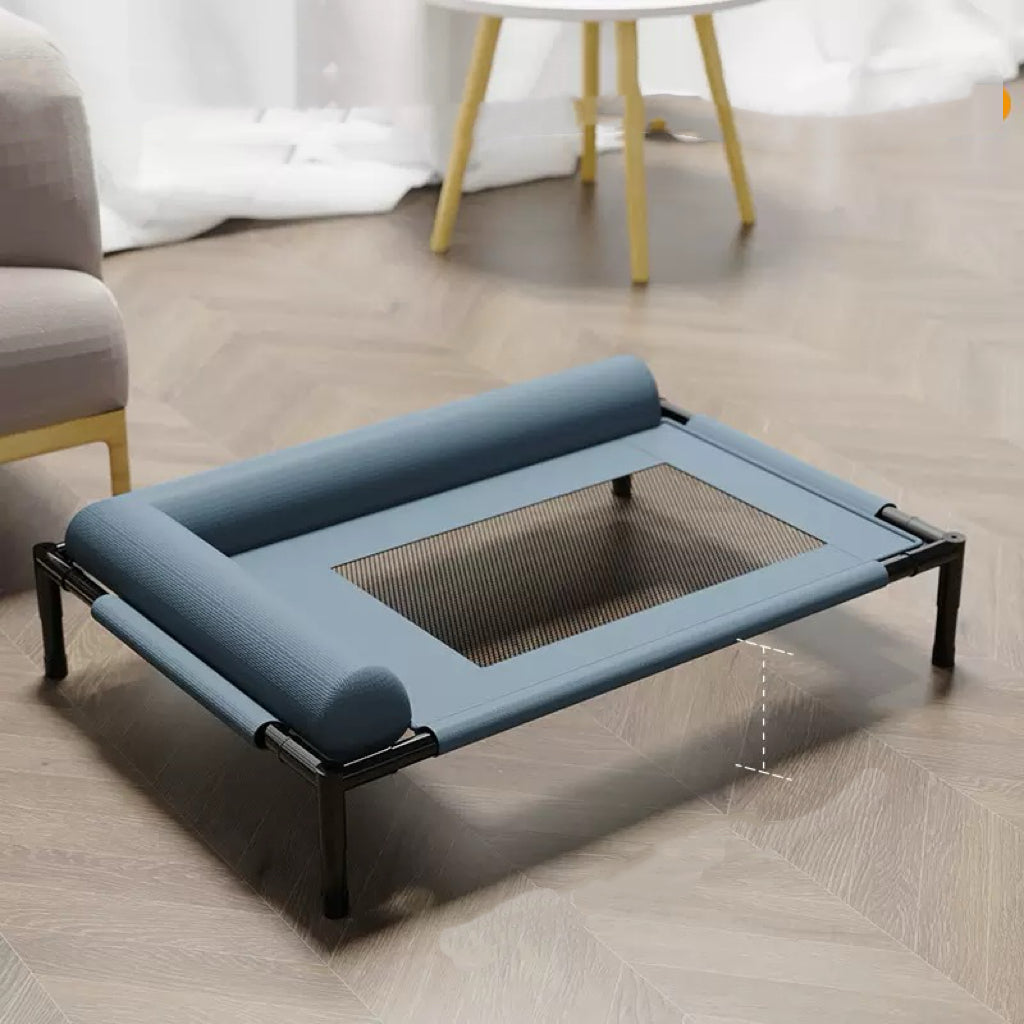 Elevated Mesh Dog Bed with Bolsters – 2 Colors, 2 Sizes