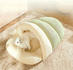 Plush Cave Pet Bed for Cats & Small Dogs – 2 Styles, 5 Sizes
