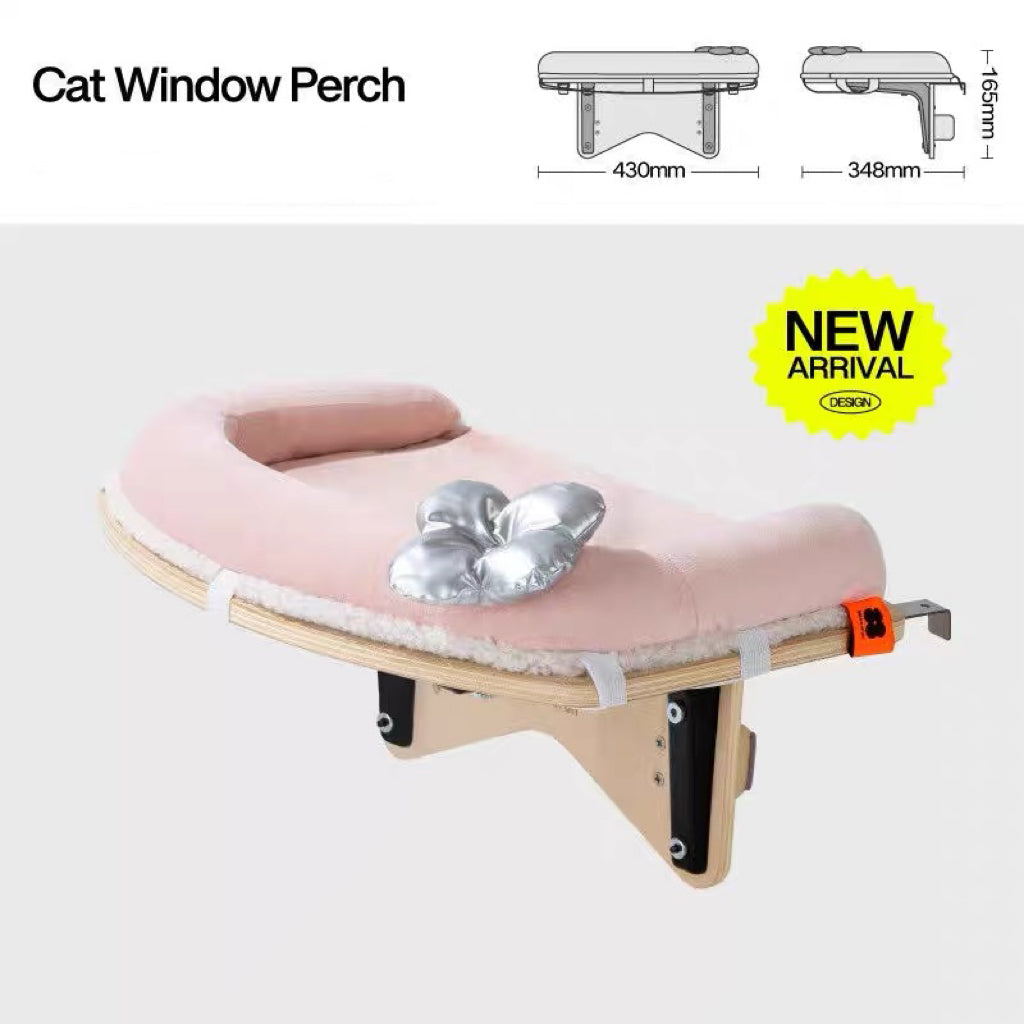 Adjustable Window Sill Cat Perch with Soft Cover – 9 Styles