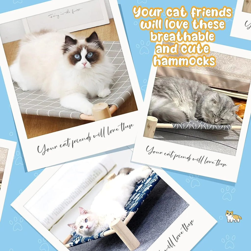 Elevated Hammock Bed for Cats & Small Dogs