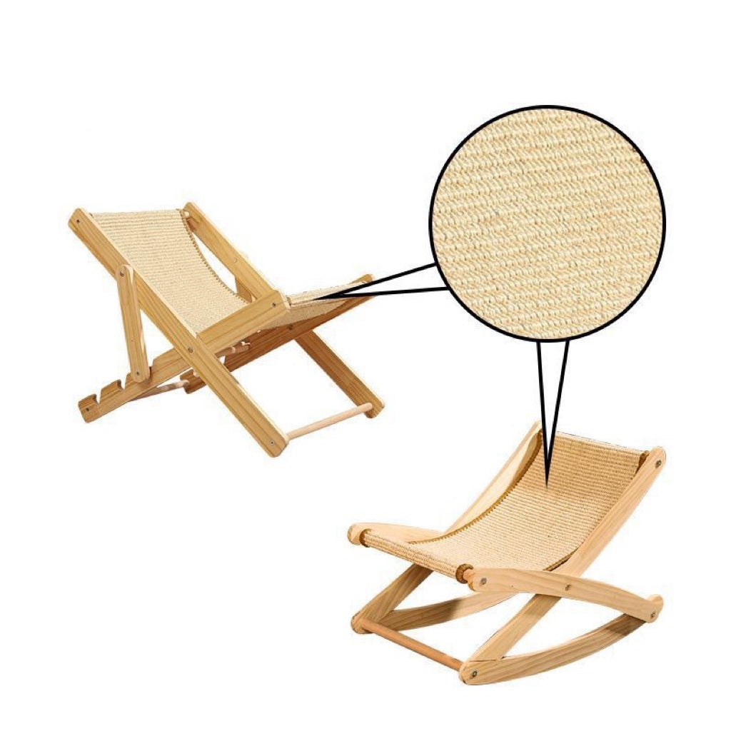 Adjustable Sisal Cat Lounge Chair with Teaser