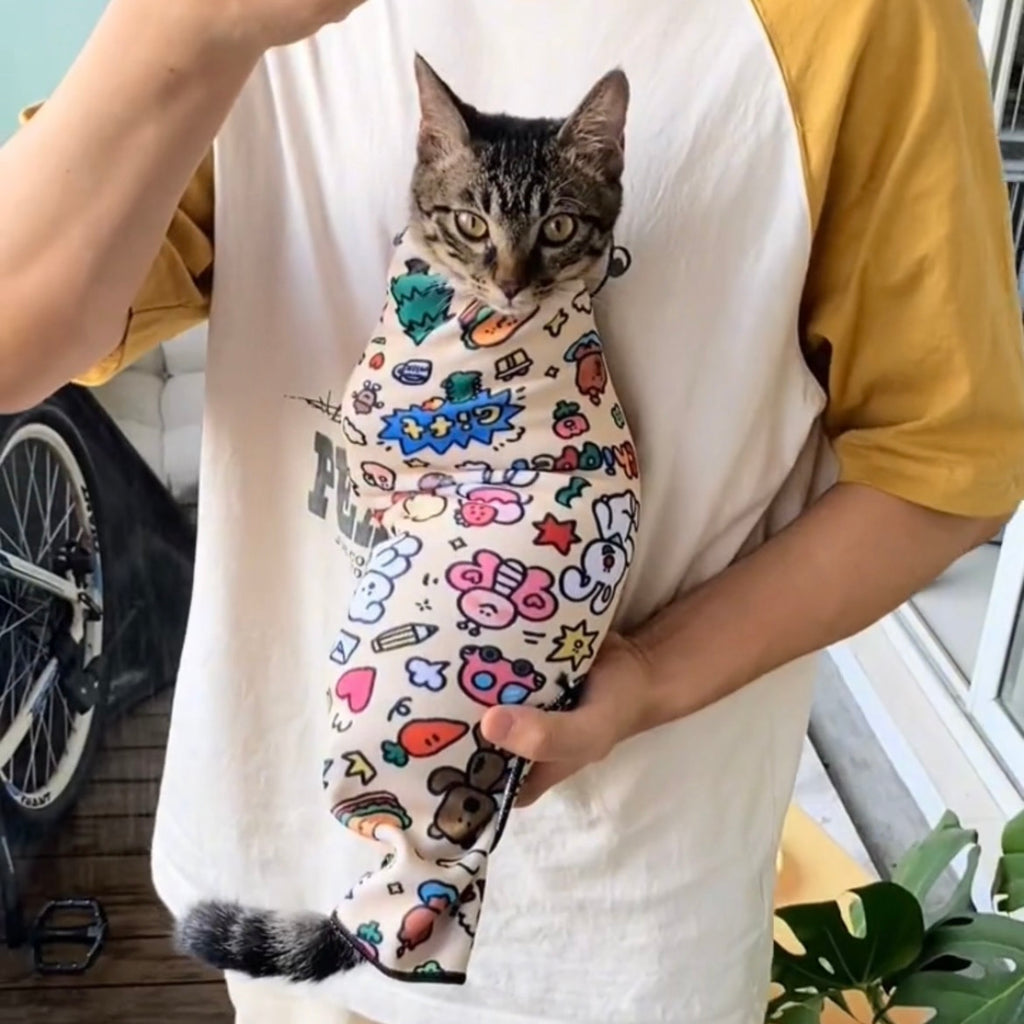 Cat Grooming Wrap for Nail Trimming – M & L, 10 Styles