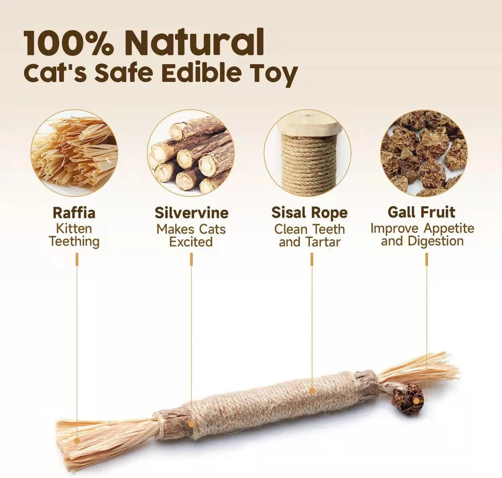 Natural Silvervine Chew Sticks for Cats – 1, 4 or 10 Pack