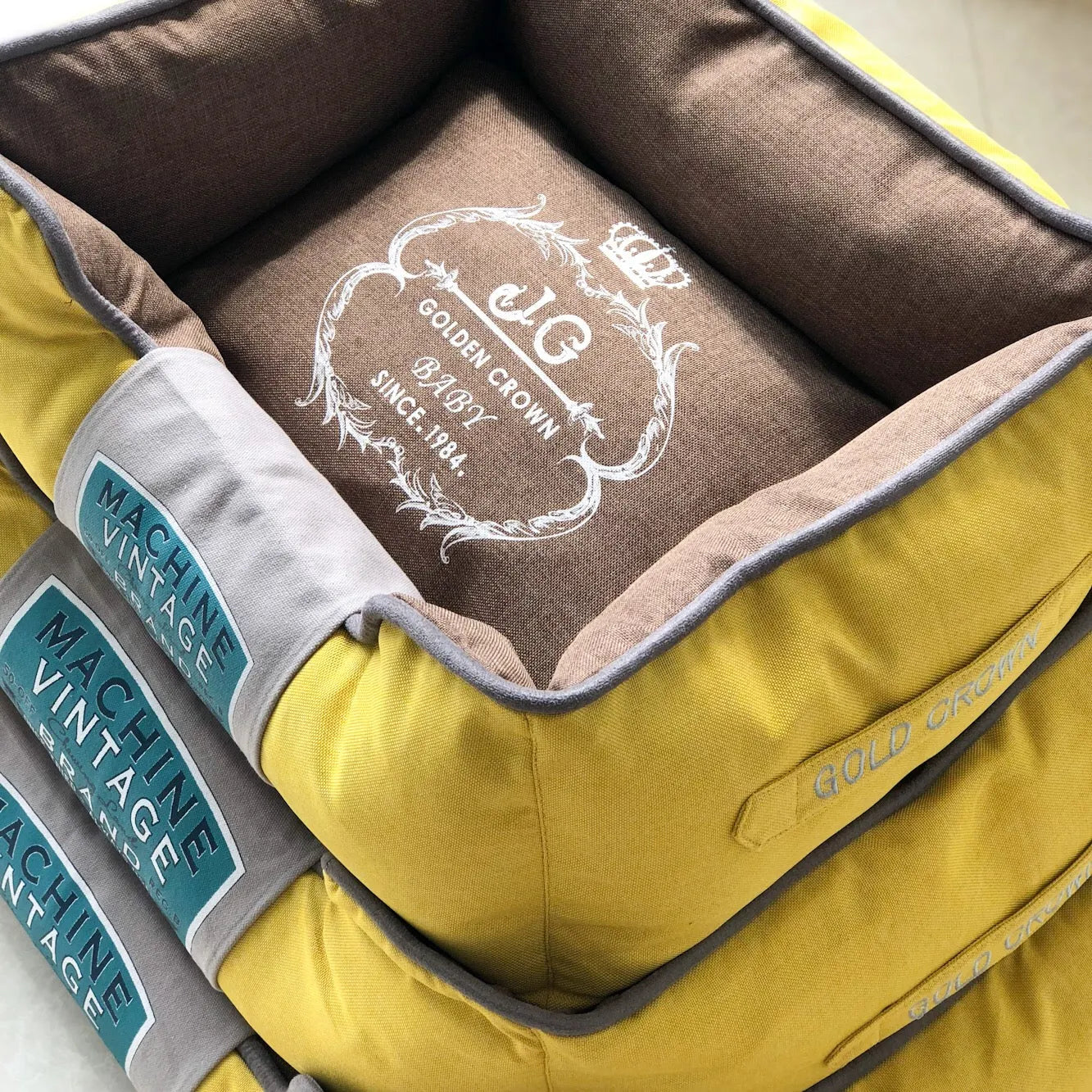 Washable Canvas Bolster Bed for Dogs and Cats – 3 Sizes