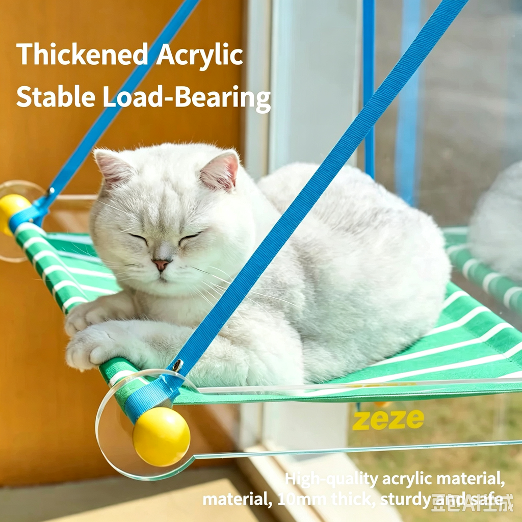 Foldable Acrylic Cat Window Hammock with Suction Cups – 2 Styles