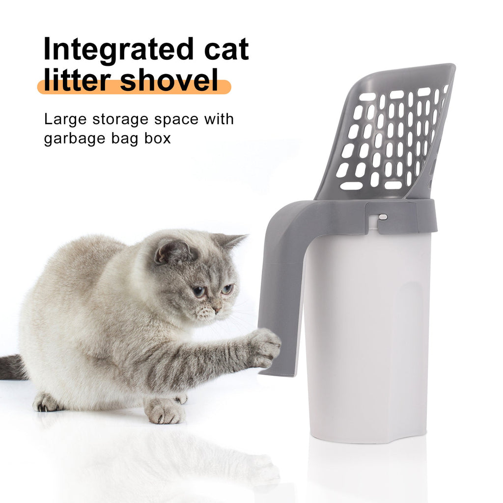 Cat Litter Scooper System with Optional Waste Bags