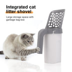Cat Litter Scooper System with Optional Waste Bags