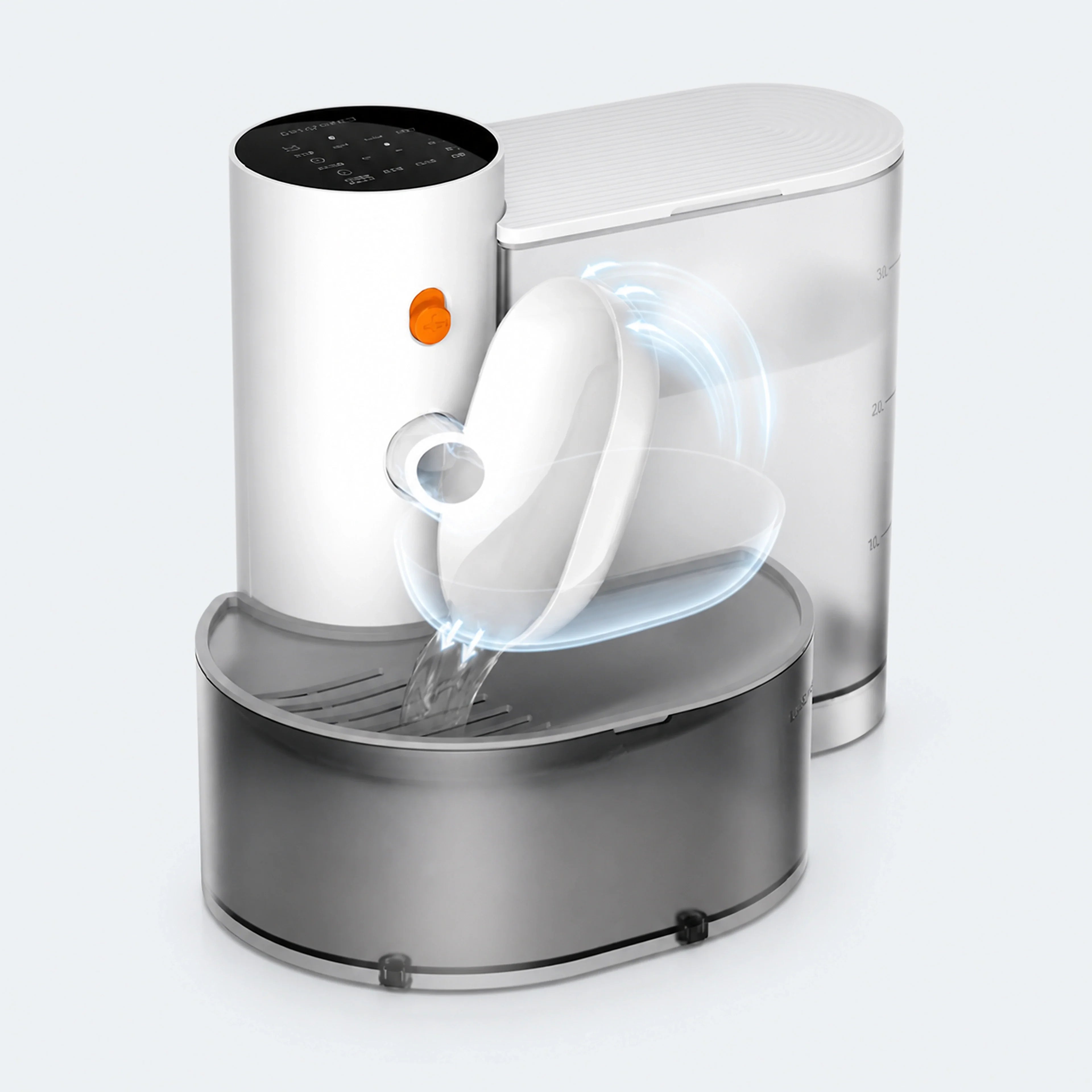 3 L filter-free wireless pet water fountain on a cool gray-blue background