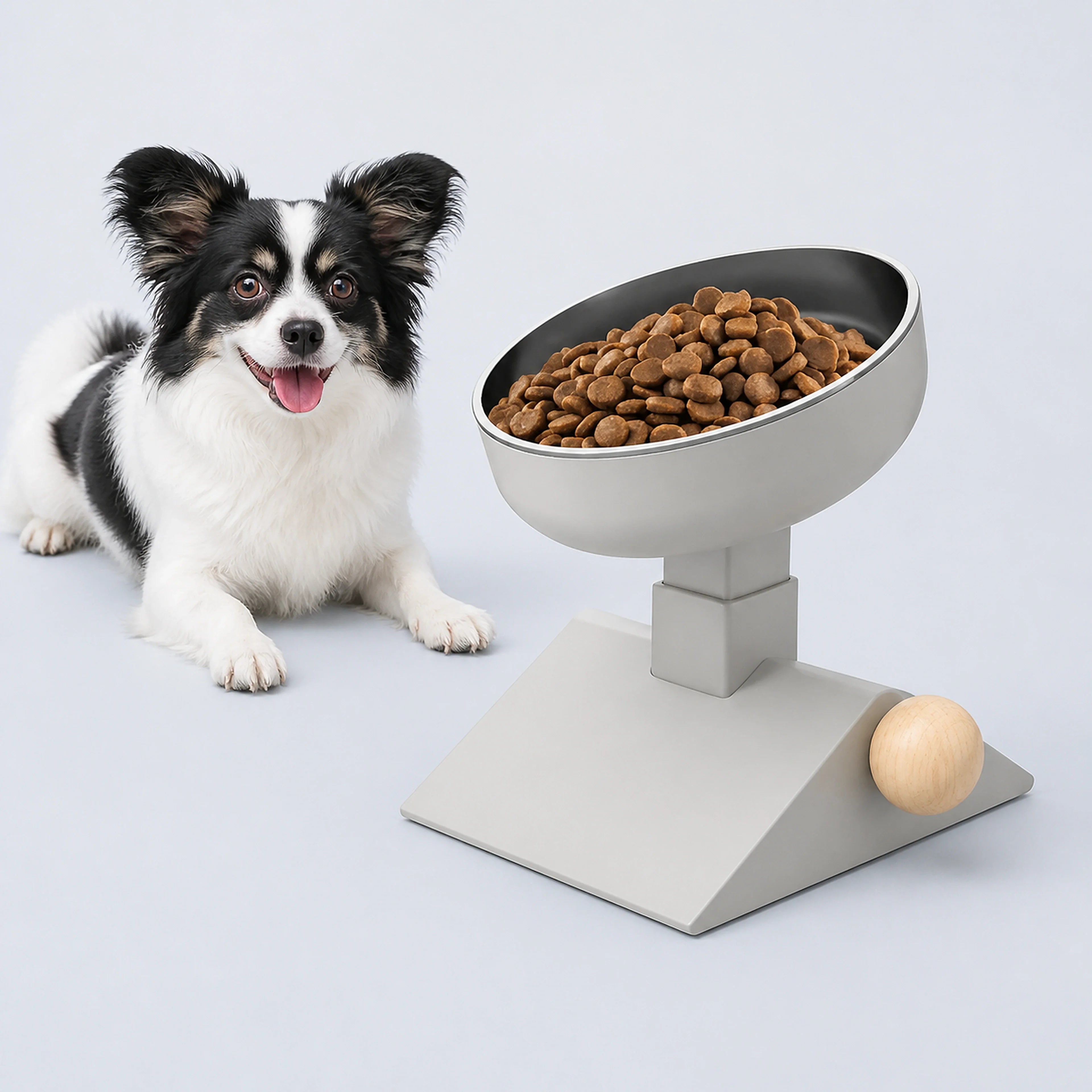 3-Level Adjustable Elevated Stainless Steel Pet Bowl | ALDERKIN