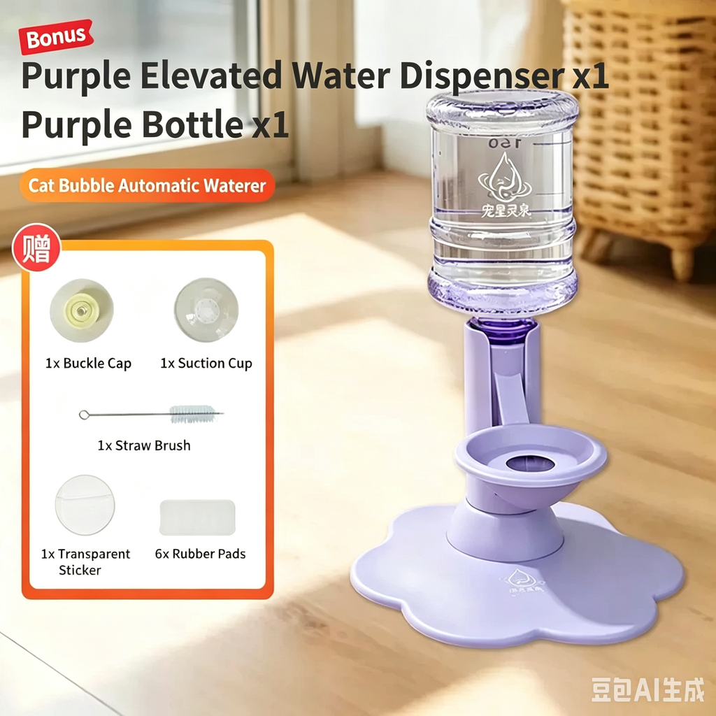 Gravity Pet Water Dispenser Stand – With or Without Bottle