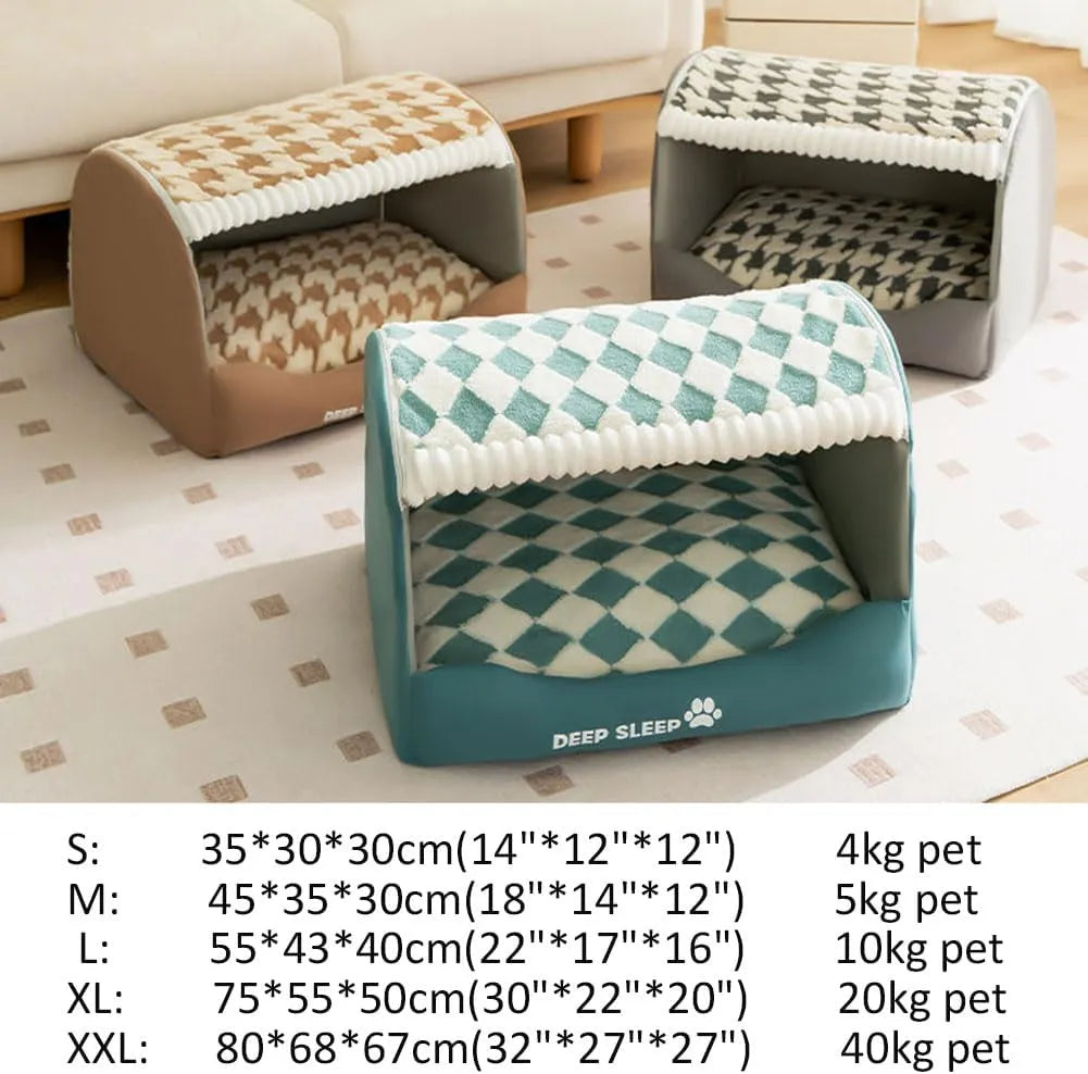 Cozy Pet House.Foldable Warm Kennel Dog/Cat Bed