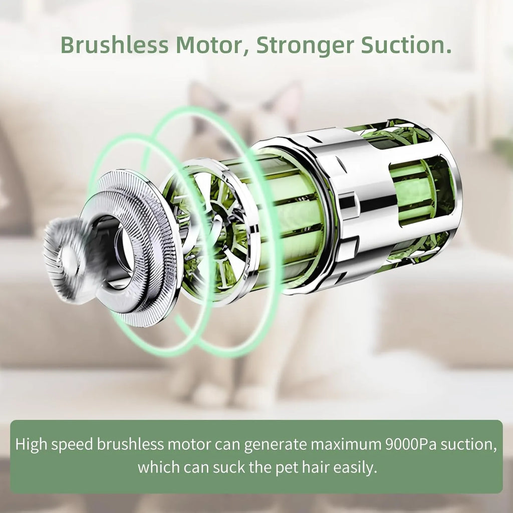 Handheld Pet Grooming Vacuum Brush – Single or 2-Piece Set