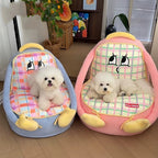 Cartoon Plush Pet Sofa Bed – 2 Colors, 3 Sizes