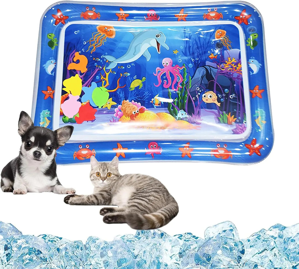Water-Filled Sensory Play Mat for Cats – 26 to 42 in