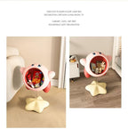 Pink Cartoon Character Cat Cave Bed