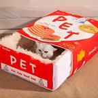 Covered Pet House Bed with Plush Interior – 2 Sizes, 2 Colors