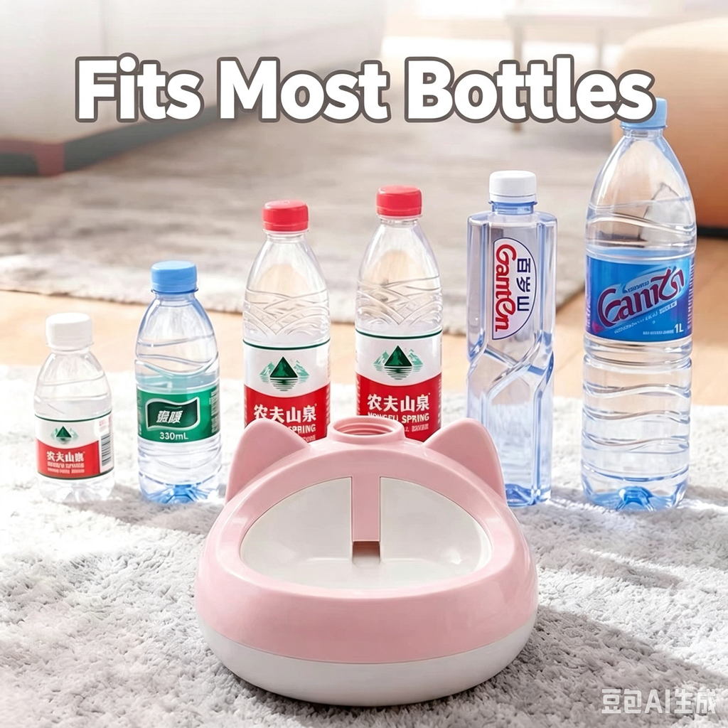 Cat-Ear Gravity Pet Water Dispenser with Weighted Base – 4 Colors