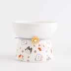 Cute Printed Raised Ceramic Cat Bowl – 4 Designs