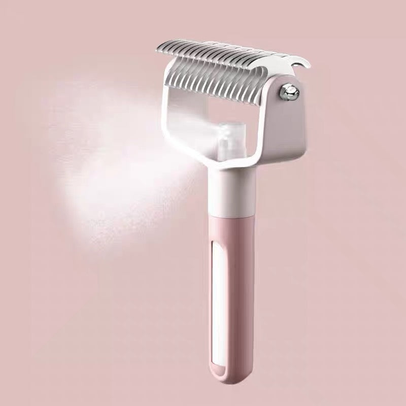 Pet Deshedding Comb with Mist Spray – 3 Colors