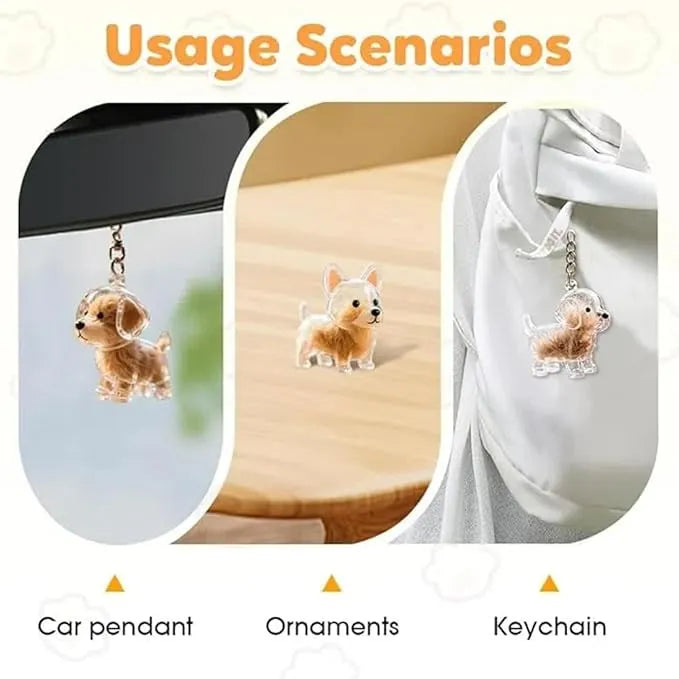 Pet Fur Keepsake Keychains – 2-Piece Set, 7 Styles