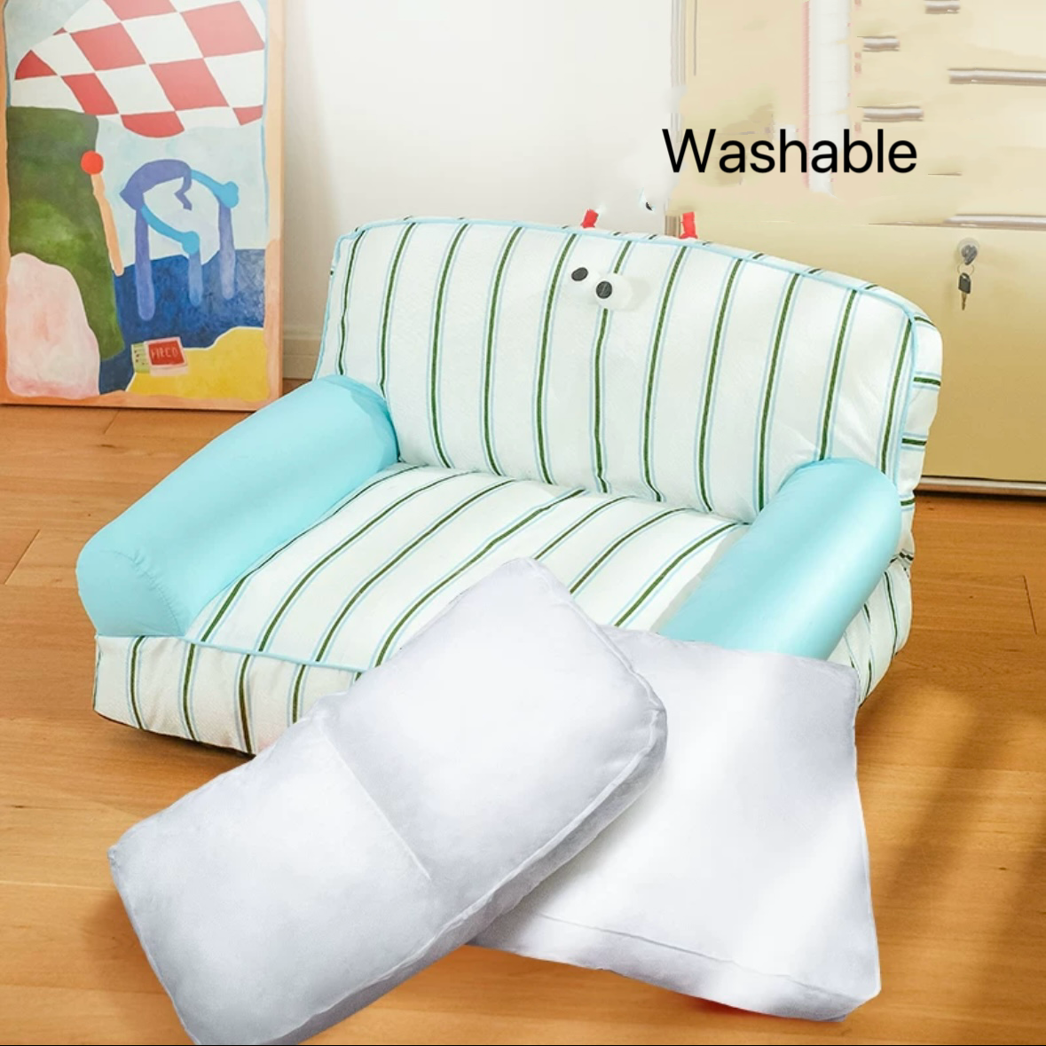 Bolster Dog Sofa Bed with Carry Handle – 3 Sizes