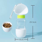 2-in-1 Travel Pet Water Bottle & Food Container – 12 + 7 oz