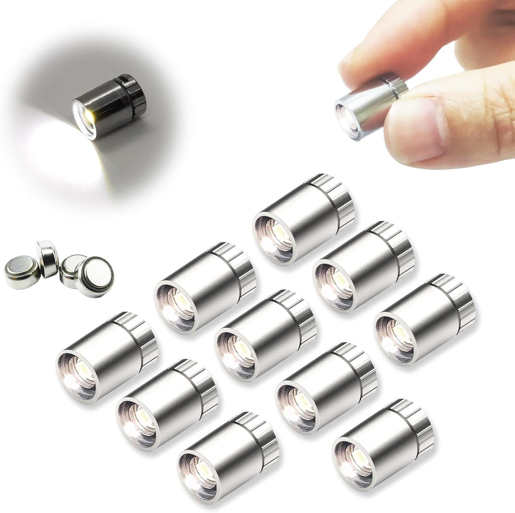 10-Pack Battery-Powered Mini LED Lights for Dollhouses & DIY Crafts