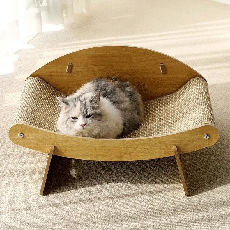 Wooden Cat Scratcher Couch Bed