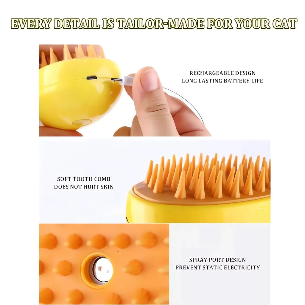 Pet Grooming Brush with Mist Reservoir – 4 Styles