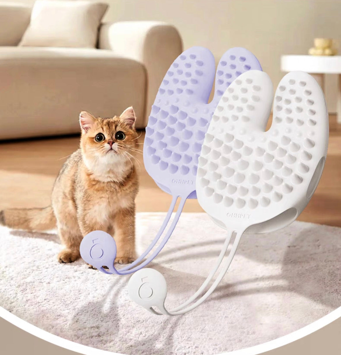2-in-1 Pet Hair Removal Grooming Glove